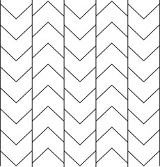 The optical illusion of non-parallelism of vertical lines.