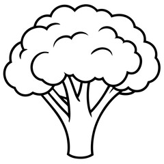 Minimalist Broccoli Vector Art Design