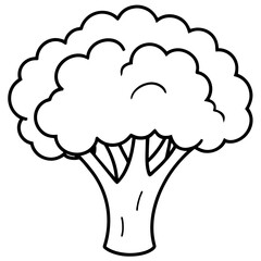 Minimalist Broccoli Vector Art Design