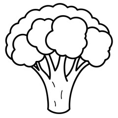 Minimalist Broccoli Vector Art Design