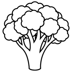 Minimalist Broccoli Vector Art Design