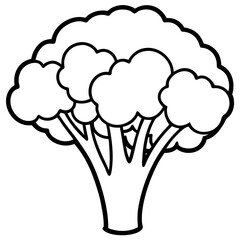 Minimalist Broccoli Vector Art Design