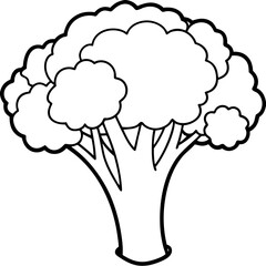 Minimalist Broccoli Vector Art Design