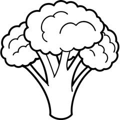Minimalist Broccoli Vector Art Design