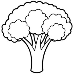 Minimalist Broccoli Vector Art Design