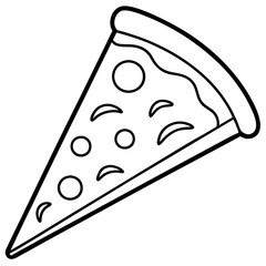 Modern Pizza Slice Outline Design