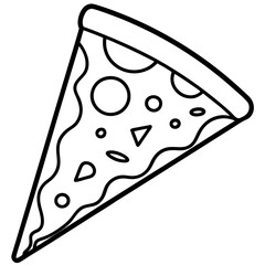 Modern Pizza Slice Outline Design