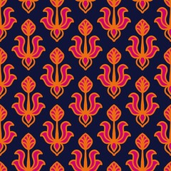 pattern batik flower damask ethnic boho ikat texture tribal geometric background