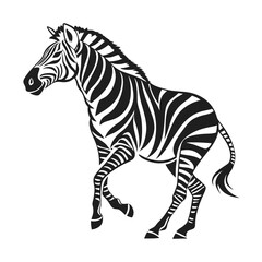 Obraz premium Black and white zebra illustration