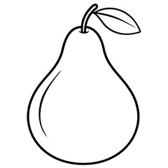 Pear Line Art Modern Minimalism