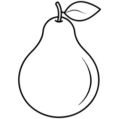 Pear Line Art Modern Minimalism