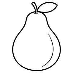 Pear Line Art Modern Minimalism