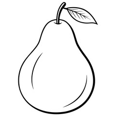 Pear Line Art Modern Minimalism