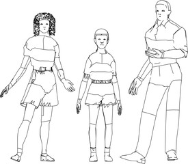 vector illustration design silhouette image of mannequin statue for fashion shop display