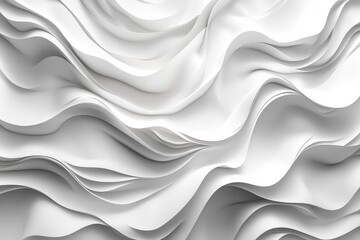 Wavy Paper Texture on White Background, Vector Illustration with Flat Design, High Resolution and High Contrast, White and Gray Color Scheme