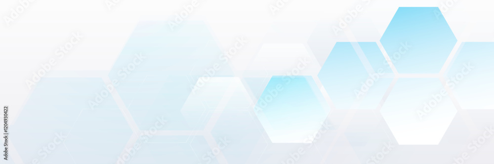 Poster Abstract Hexagonal Light Blue Background Design