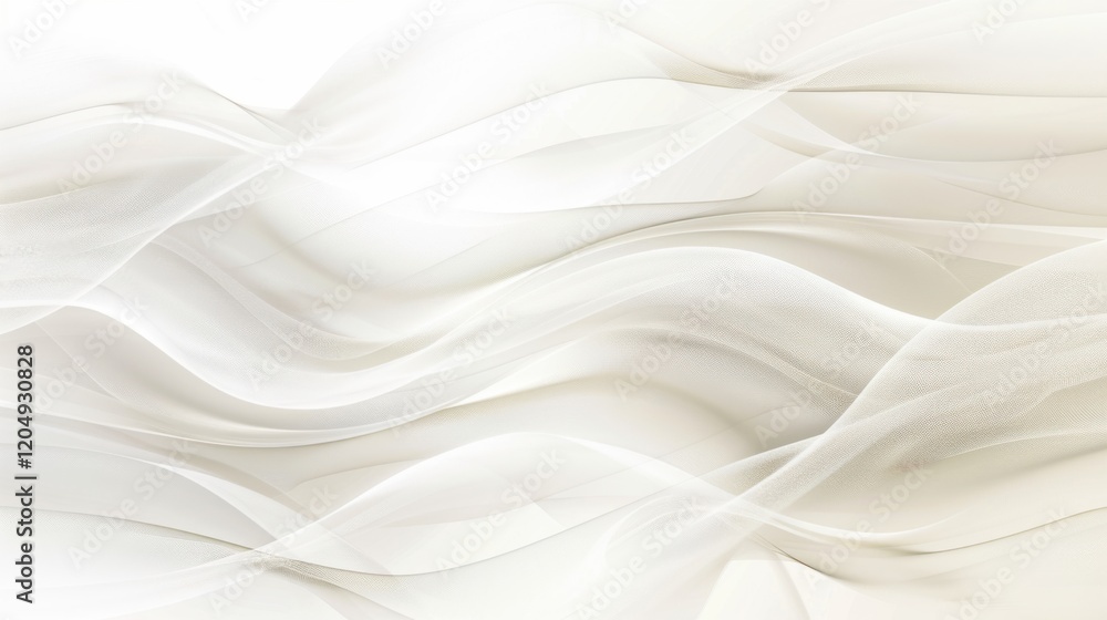 Poster An abstract background featuring flowing white line waves, creating a smooth and elegant design.


