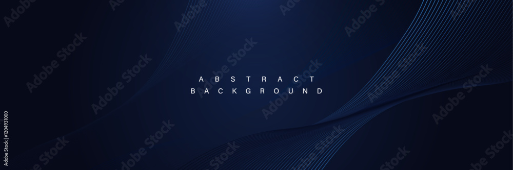 Poster modern dark abstract background with blue gradient lines