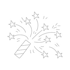 Doodle Party Celebration Clipart: Kawaii Cartoon Birthday Clipart