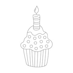 Doodle Party Celebration Clipart: Kawaii Cartoon Birthday Clipart