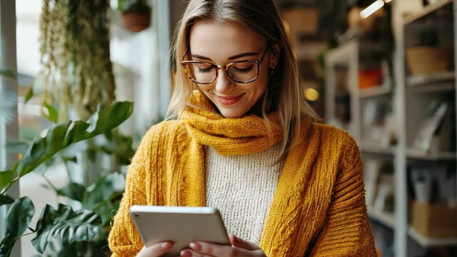 A woman marketer demonstrates AI personalization in e-commerce, showing how tailored recommendations enhance customer experiences