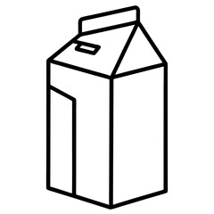 Stylish Milk Carton Line Drawing