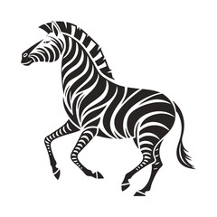 Fototapeta premium Black and white zebra illustration