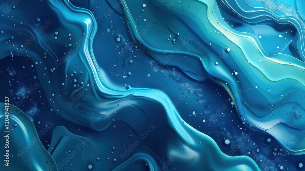 Poster a blue fluid textured background designed for social media ads, featuring smooth and dynamic pattern