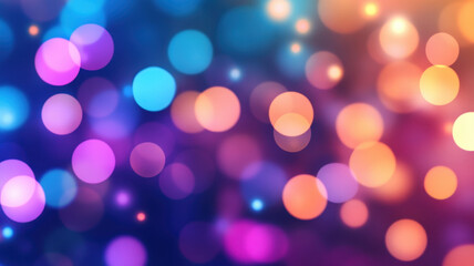 Fototapeta premium Colorful bokeh lights create vibrant and dreamy background effect