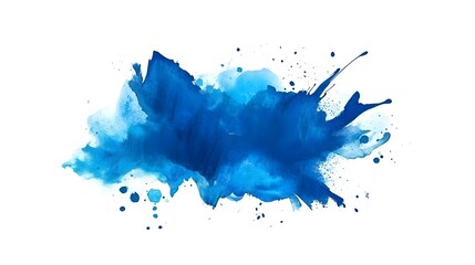 Obraz premium Abstract Blue Watercolor Splash Painting Design