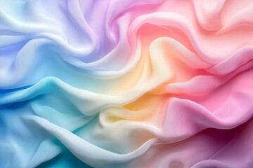 Fototapeta premium Pastel rainbow tones gradient background, dynamic flows texture, album art, modern design elements, Generative AI