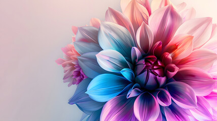 Obraz premium Vibrant Flower with Gradient of Pink, Purple, and Blue Petals: Mesmerizing and Colorful Floral Display