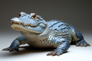 Obraz premium A Blue Juvenile Alligator Poses Elegantly