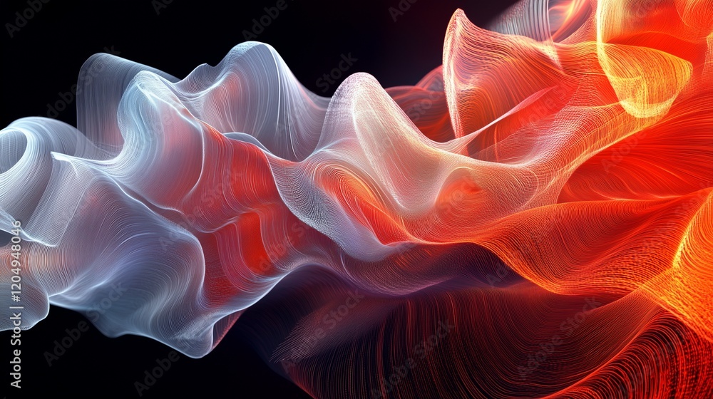 Poster generative ai-inspired modern 3d abstract design: perfect for copy space applications