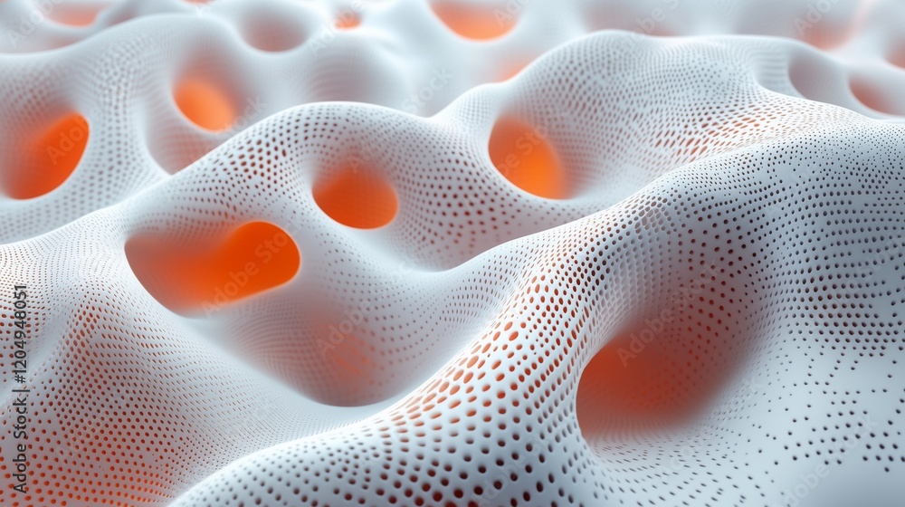 Poster futuristic digital abstract 3d background: crafted by generative ai with space for content