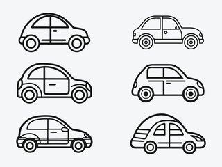 Vector of modern car illustration set in flat style