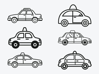 Vector of modern car illustration set in flat style