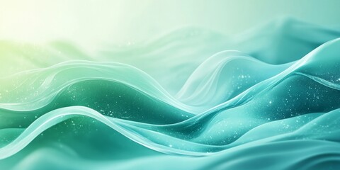 Pastel turquoise lime gradient background, shimmering waves texture, webpage background, retro aesthetics, Generative AI