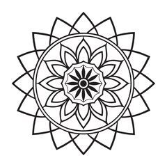 sea mandala outline coloring book page line art drawing
