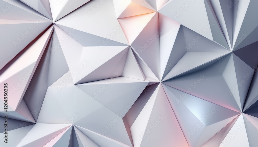 Poster geometric abstract pattern with light and shadow reflections