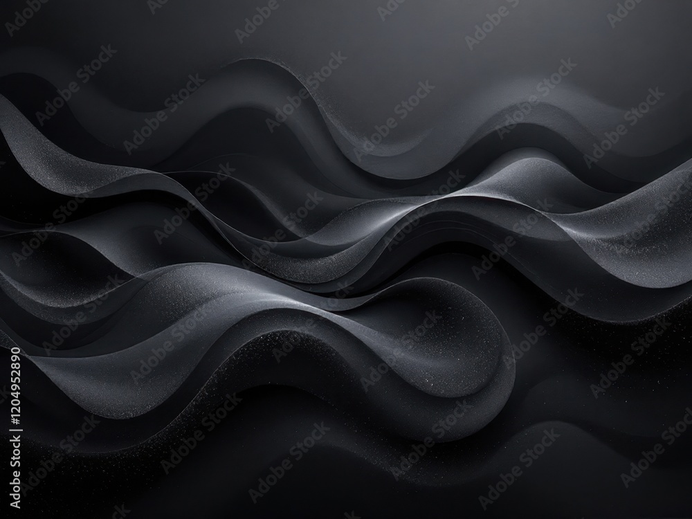 Poster elegant flowing waves abstract in dark minimalistic design