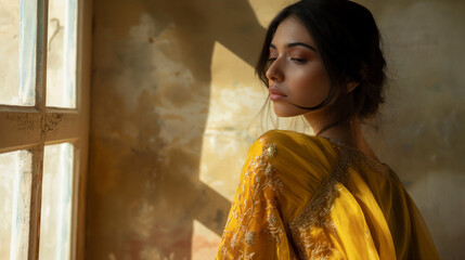 Beautiful Girl Wearing Kameez and Tight Pajama: Stylish Ethnic Fashion