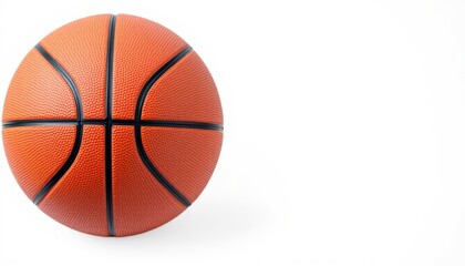Fototapeta premium Classic Orange Basketball on White Background