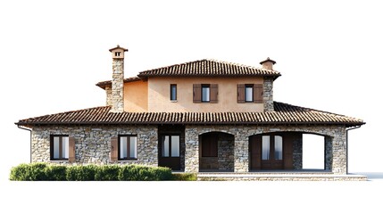 High Quality Luxury House In White Background