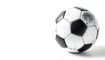 Obraz premium Used Soccer Ball Image Stock Photo