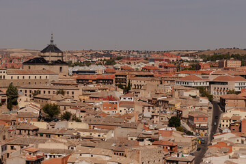 Fototapeta premium Panoramic view of a historic city landscape.