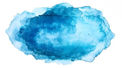 Abstract Blue Watercolor Wash Painting Texture