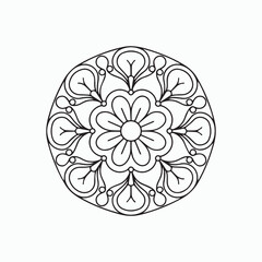 mandala floral ornament design vector illustration