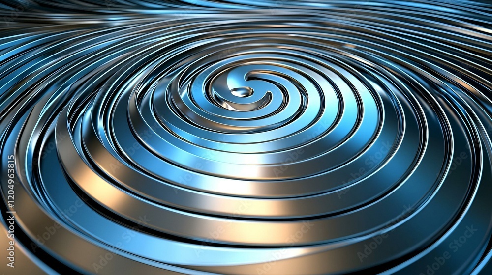 Poster dynamic spiral in gray hues, a captivating abstract design featuring swirling lines that convey move