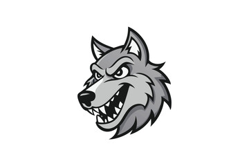 wolf head mascot logo design for e-sport © zahidhassan